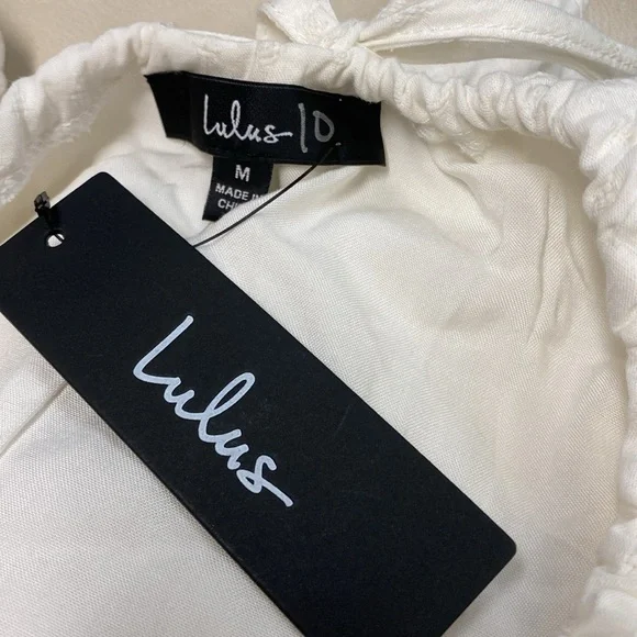 New! Lulus Wishing for Sunshine White Maxi Dress size Medium - Picture 12 of 15